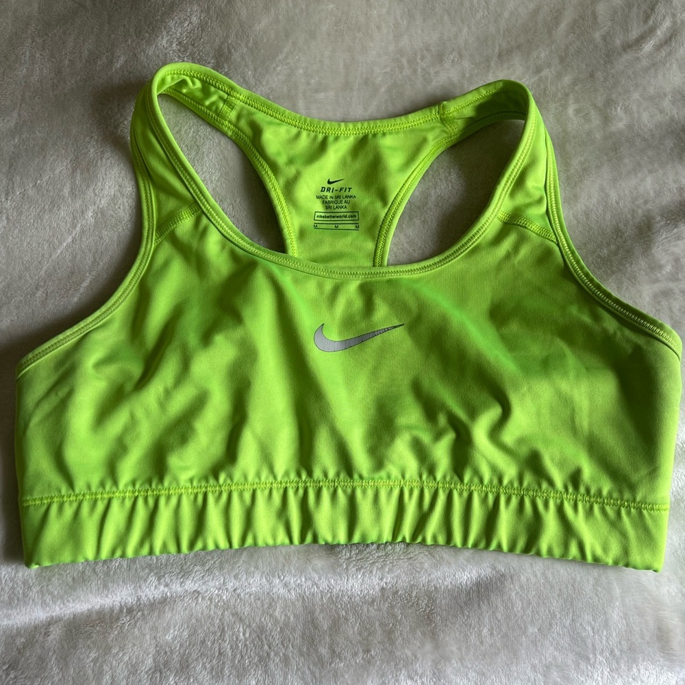 Dri Fit Neon Green Nike Sports Bra M